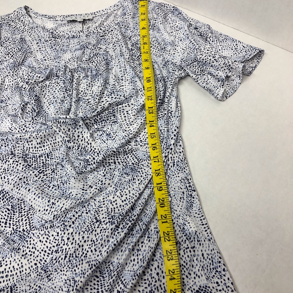 Chaus Wrap Short Flutter Sleeve Blouse Size Large - image 7